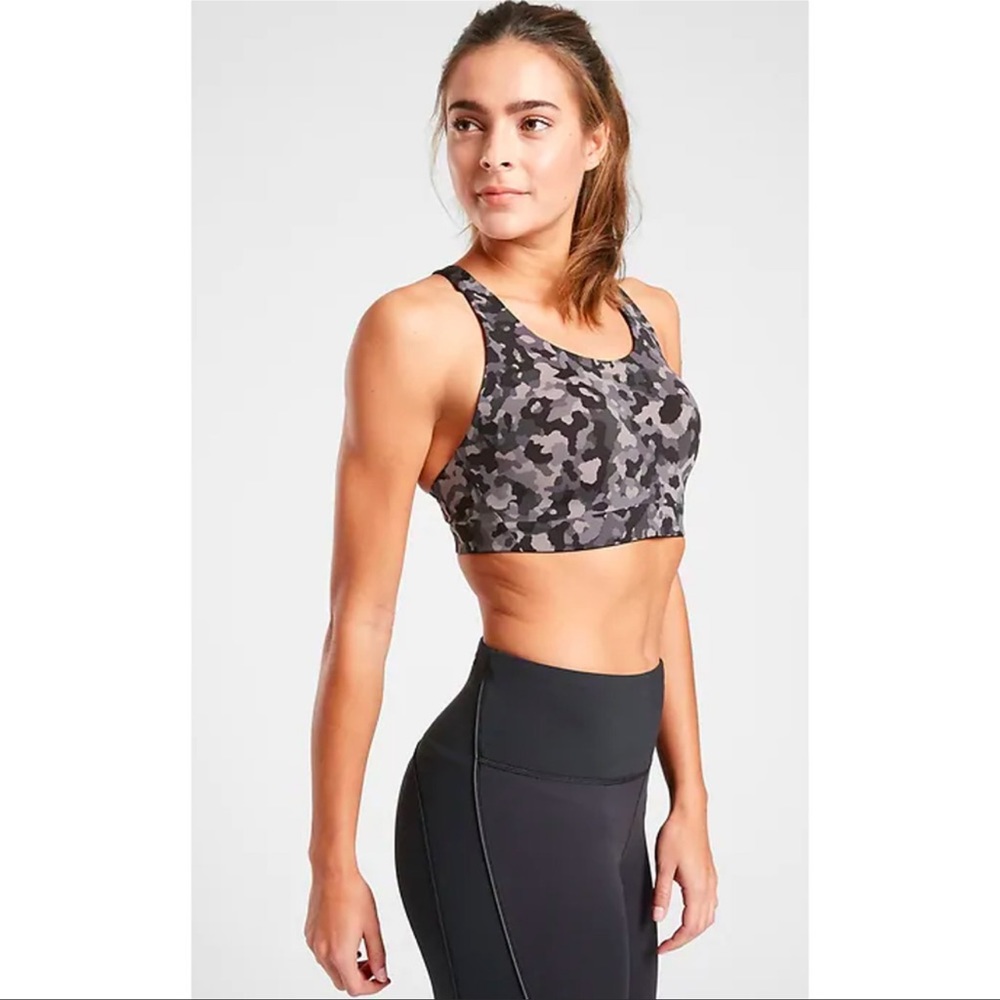 Athleta Womens Sport Advance Bra High Impact Camo 34DD
